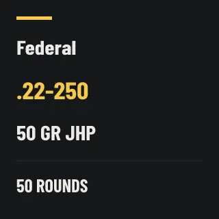 Federal .22-250 50gr JHP, 50 rounds