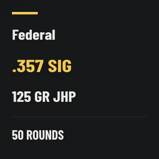 Federal .357 SIG 125gr JHP, 50 rounds