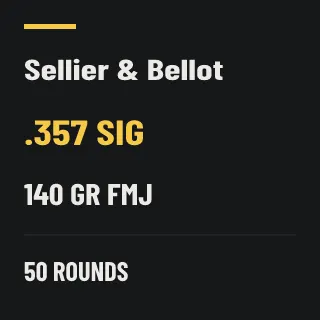 Sellier & Bellot .357 SIG 140gr FMJ, 50 rounds