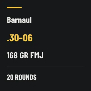Barnaul .30-06 168gr FMJ, 20 rounds
