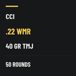 CCI .22 WMR 40gr TMJ, 50 rounds