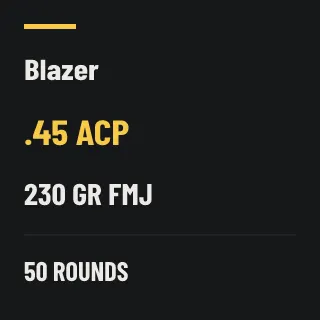 Blazer .45 ACP 230gr FMJ, 50 rounds
