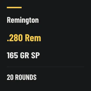 Remington .280 Rem 165gr SP, 20 rounds