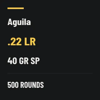 Aguila .22 LR 40gr SP, 500 rounds