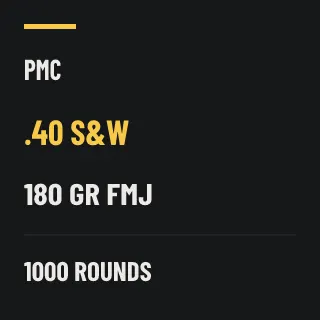 PMC .40 S&W 180gr FMJ, 1000 rounds