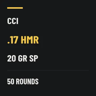 CCI .17 HMR 20gr SP, 50 rounds