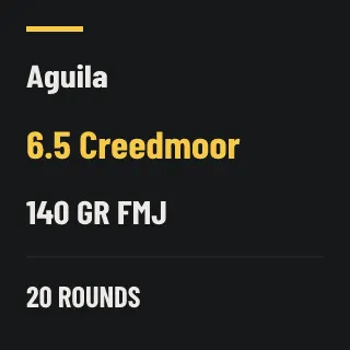Aguila 6.5 Creedmoor 140gr FMJ, 20 rounds