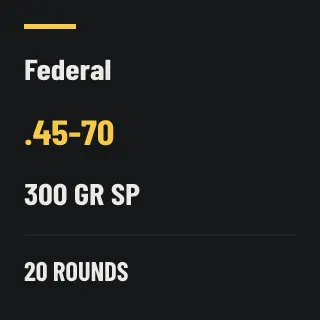 Federal .45-70 300gr SP, 20 rounds