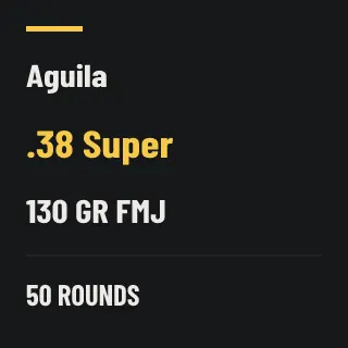 Aguila .38 Super 130gr FMJ, 50 rounds