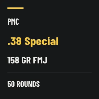 PMC .38 Special 158gr FMJ, 50 rounds