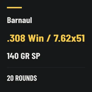 Barnaul .308 Win / 7.62x51 140gr SP, 20 rounds
