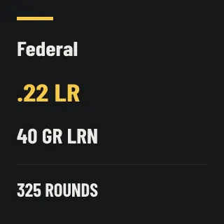 Federal .22 LR 40gr LRN, 325 rounds