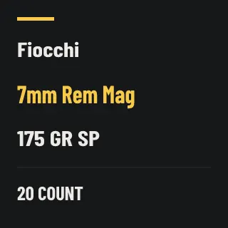 Fiocchi 7mm Rem Mag 175gr SP, 20 rounds