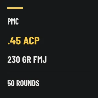 PMC .45 ACP 230gr FMJ, 50 rounds