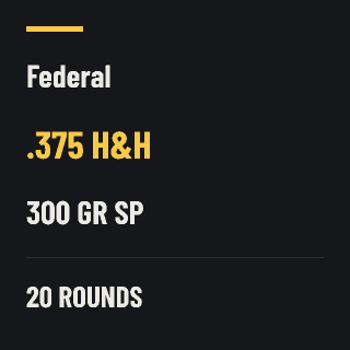 Federal .375 H&H 300gr SP, 20 rounds