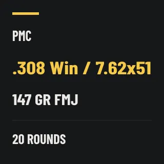 PMC .308 Win / 7.62x51 147gr FMJ, 20 rounds