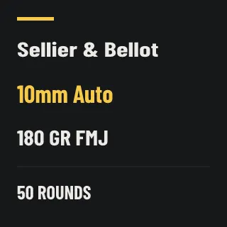 Sellier & Bellot 10mm Auto 180gr FMJ, 50 rounds