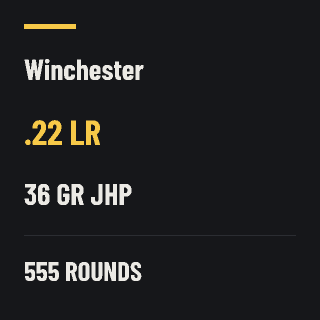 Winchester .22 LR 36gr JHP, 555 rounds