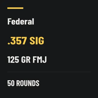 Federal .357 SIG 125gr FMJ, 50 rounds