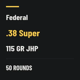 Federal .38 Super 115gr JHP, 50 rounds