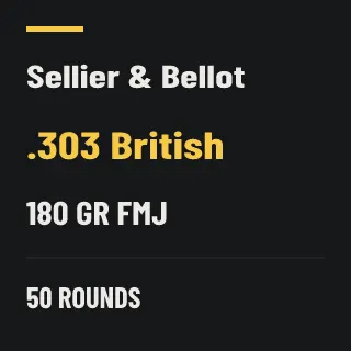 Sellier & Bellot .303 British 180gr FMJ, 50 rounds