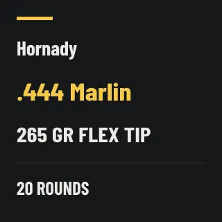 Hornady .444 Marlin 265gr FLEX TIP, 20 rounds