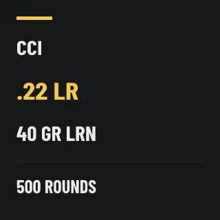 CCI .22 LR 40gr LRN, 500 rounds