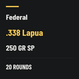 Federal .338 Lapua 250gr SP, 20 rounds