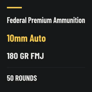Federal Premium Ammunition 10mm Auto 180gr FMJ, 50 rounds
