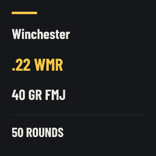 Winchester .22 WMR 40gr FMJ, 50 rounds