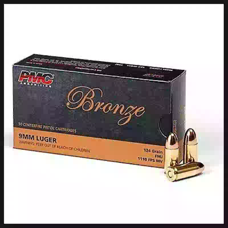 PMC 9mm Luger 124gr FMJ, 50 rounds
