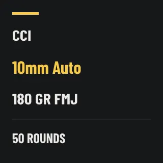 CCI 10mm Auto 180gr FMJ, 50 rounds
