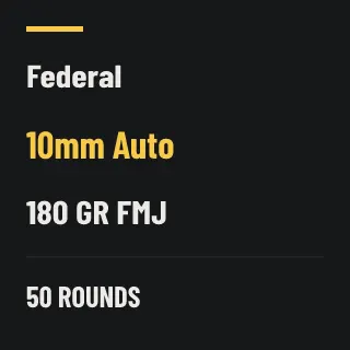 Federal 10mm Auto 180gr FMJ, 50 rounds