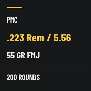 PMC .223 Rem / 5.56 55gr FMJ, 200 rounds