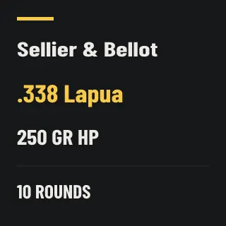 Sellier & Bellot .338 Lapua 250gr HP, 10 rounds