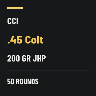 CCI .45 Colt 200gr JHP, 50 rounds