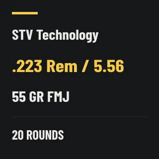 STV Technology .223 Rem / 5.56 55gr FMJ, 20 rounds