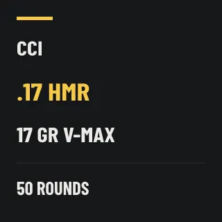 CCI .17 HMR 17gr V-MAX, 50 rounds