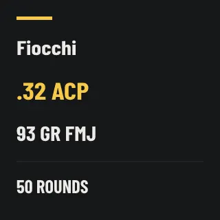 Fiocchi .32 ACP 93gr FMJ, 50 rounds